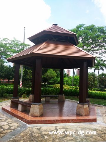 惠陽體育文化公園木塑亭子